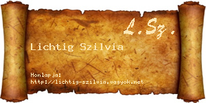 Lichtig Szilvia névjegykártya